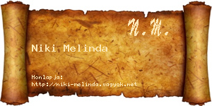 Niki Melinda névjegykártya